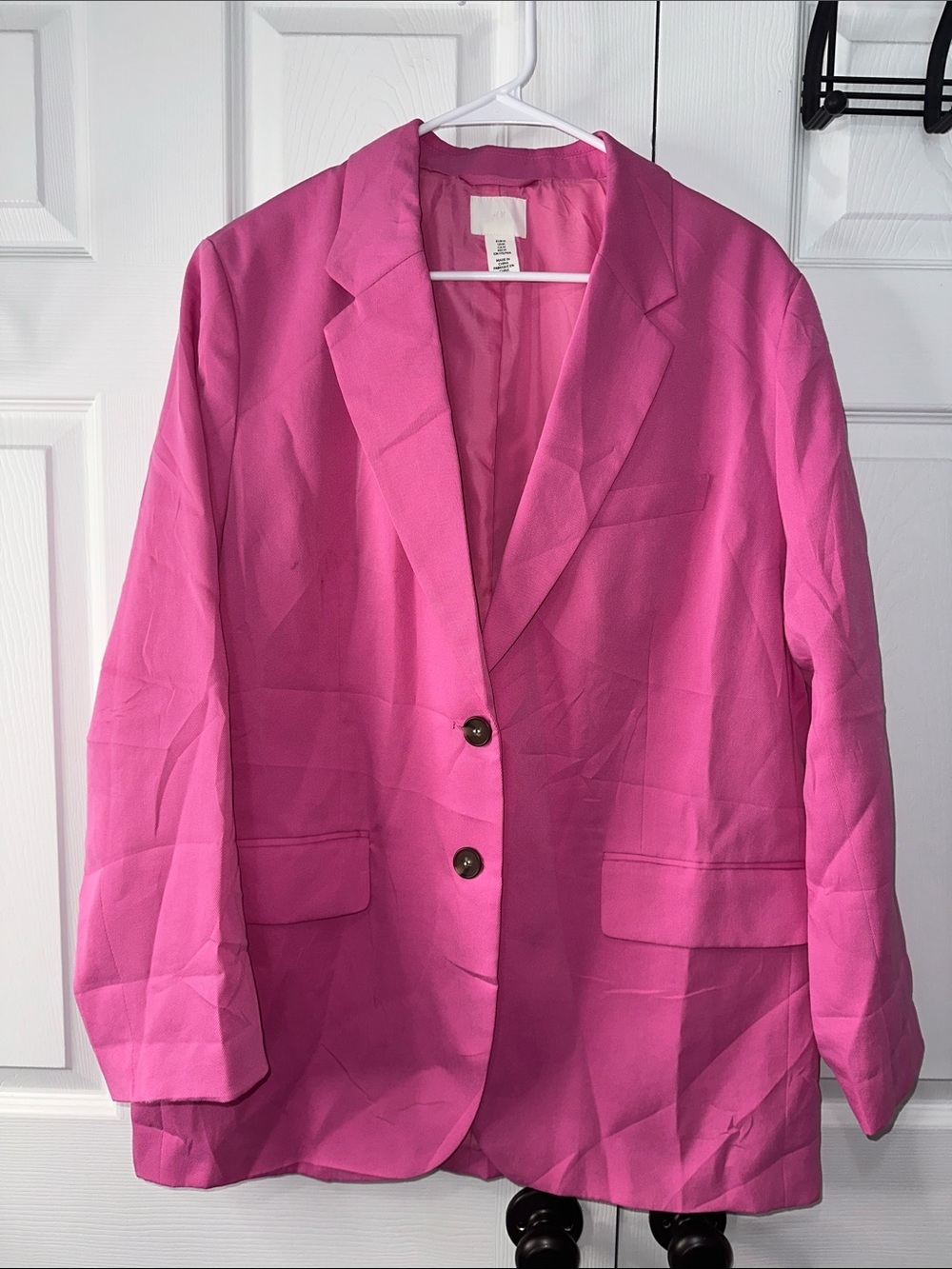H&M Hot Pink Single-Button Blazer
